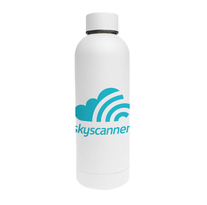 Custom 17 Oz Double Wall Stainless Steel Bottle With a Rubberized Finish