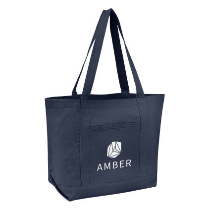 Custom Ripley Recycled Cotton Starboard Tote - Navy