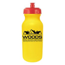 Custom 20 oz. Value Cycle Bottle with Push 'n Pull Cap - Yellow