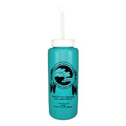 Custom 32 oz Grip Bottle with Flexible Straw