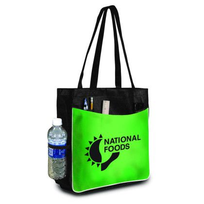 Custom NW Business Tote Bag - Black with Green