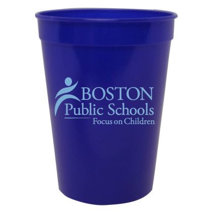 Custom 12 oz. Smooth Stadium Cup - Blue