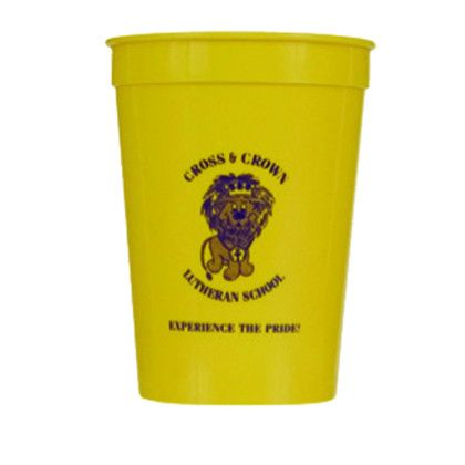 Custom 12 oz. Smooth Stadium Cup - Yellow