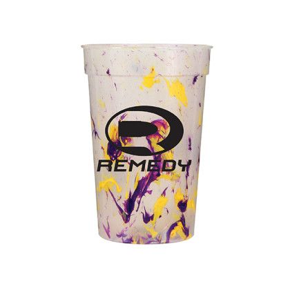 Custom 17 oz. Confetti Stadium Cup - Yellow/Purple