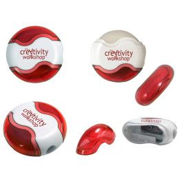 Custom Round Pencil Sharpener Eraser Combo