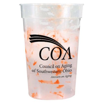 Mood 17 oz. Confetti Stadium Cup - Frosted to Orange