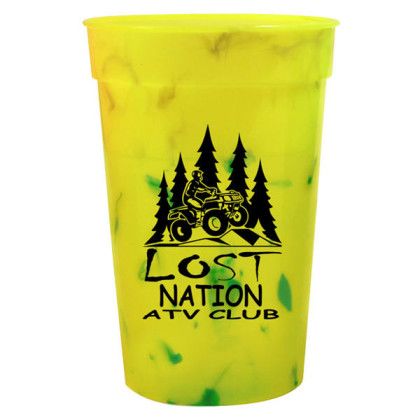 Mood 17 oz. Confetti Stadium Cup - Yellow to Green