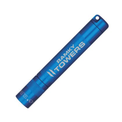 Custom K3A Maglite Solitaire 1AAA - Blue