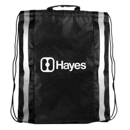 Custom NW Reflective Drawstring Backpack - Black