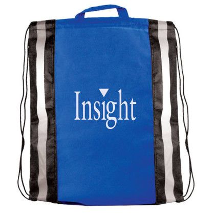 Custom NW Reflective Drawstring Backpack - Blue