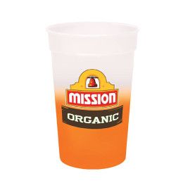 Custom Full Color Mood 17 oz. Stadium Cup - Frosted/Orange