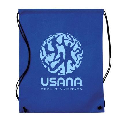 Custom Non Woven Drawstring Bag - Reflex Blue