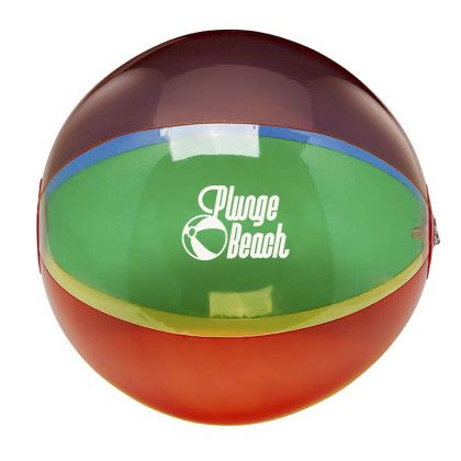 Custom Translucent 16" Multi-color Round Beach Ball