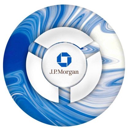 Custom Grip N' Spin Stress Reliever & Exerciser - Blue swrirl