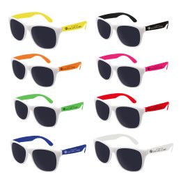 Custom White Trim Sunglasses - Colors