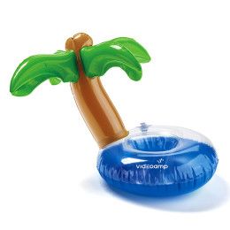 Inflatable 7&quot; Palm Tree Lagoon Beverage Coaster