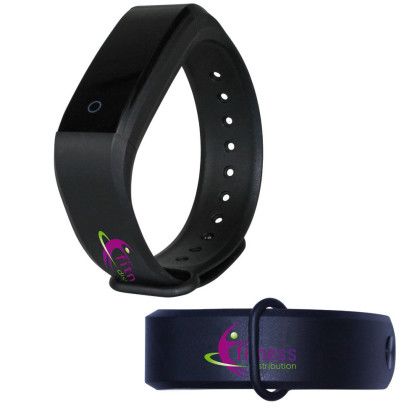 Custom Full Color Activity Tracker Wristband 2.0 - Black