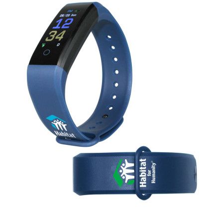 Custom Full Color Activity Tracker Wristband 2.0 - Blue