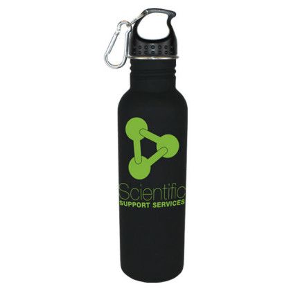 Custom Halcyon 25 oz. Stainless Quest Bottle - Black