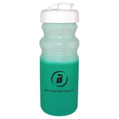 Custom Full Color Mood 20 Oz. Cycle Bottle With Flip Top Cap - Frost/Green