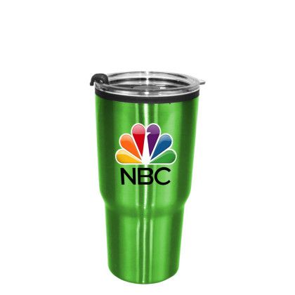 Custom Full Color 20 oz. Ares Tumbler with Stainless Straw/Flip Top Lid - Green