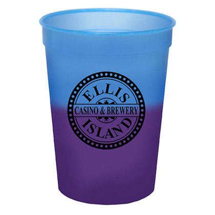 Custom Full Color Mood 12 oz. Stadium Cup - Blue to Purple