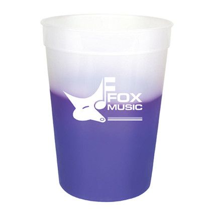Custom Full Color Mood 12 oz. Stadium Cup - Frosted to Purple