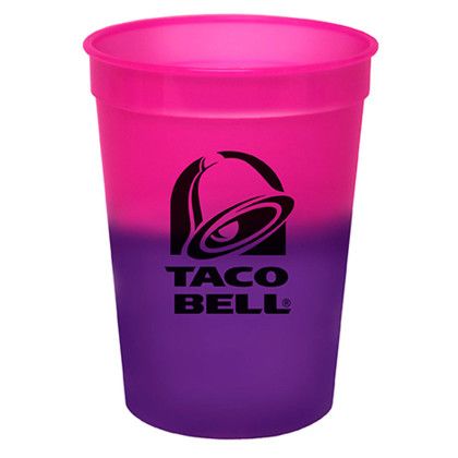 Custom Full Color Mood 12 oz. Stadium Cup - Pink to Purple