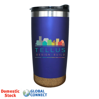 Custom Full Color Halcyon 20 oz. Cork Bottom Tumbler - Metallic Blue