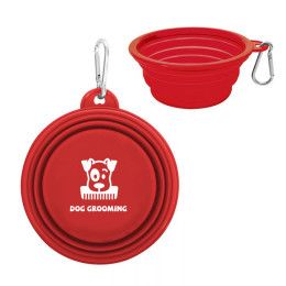 Custom Collapsible Pet Bowl With Carabiner
