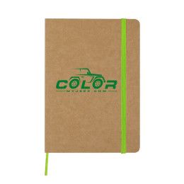 Custom Eco-inspired Notebook With Strap - Green