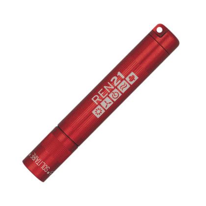 Custom K3A Maglite Solitaire 1AAA - Red