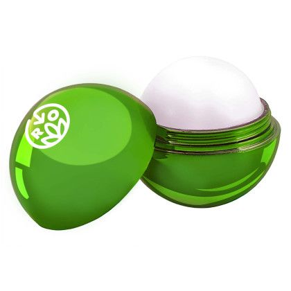 Custom Unique Round Shape With Metallic Finish Lip Balm - Metallic Green