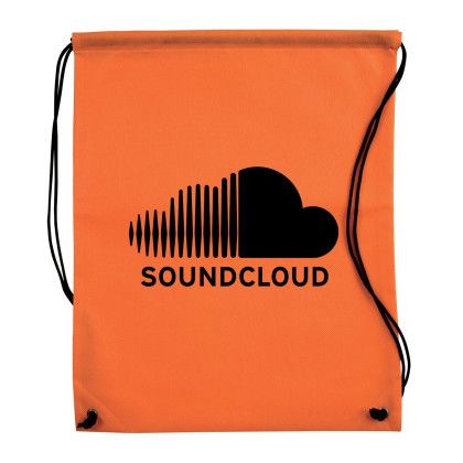 Custom Non Woven Drawstring Bag - Orange