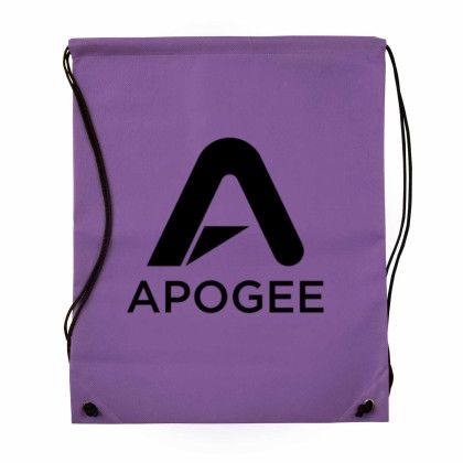 Custom Non Woven Drawstring Bag - Purple