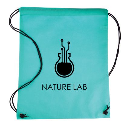 Custom Non Woven Drawstring Bag - Teal