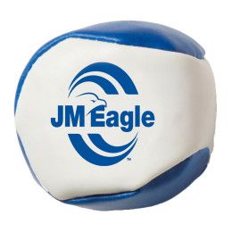 Custom 2" Two-Tone Hacky Sack Kick Ball - Blue/White