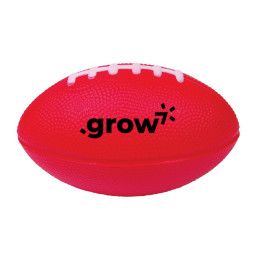 Custom 5" Football Stress Reliever - Red