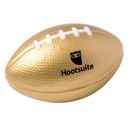 Custom 3" Football Stress Reliever - Gold