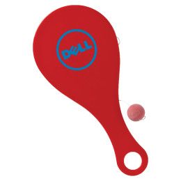 Custom Plastic Paddle Ball Game - Red