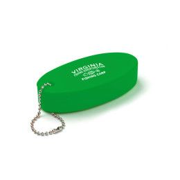 Custom Oval-Shaped Floating Keychain - Green