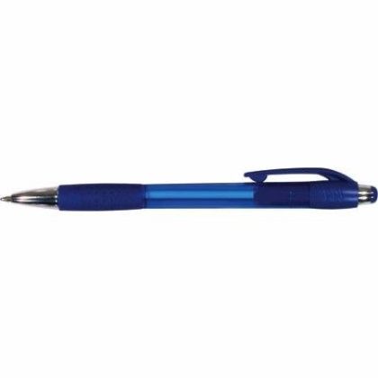 Custom Mardi Gras Grip Pen with Blue Ink - Translucent Blue