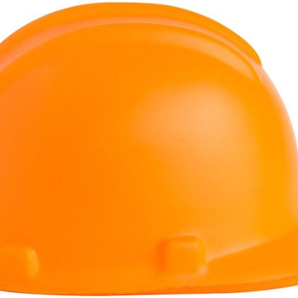 Custom Hard Hat Stress Reliever - Orange