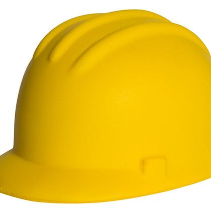 Custom Hard Hat Stress Reliever - Yellow