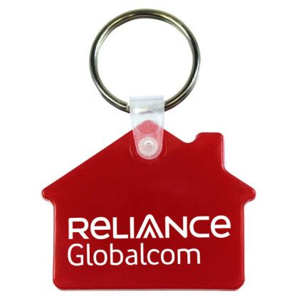 Custom House Key Fob - Translucent Red