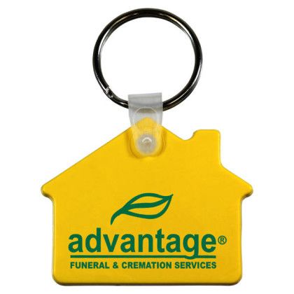 Custom House Key Fob - Yellow