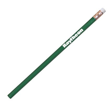 Custom Thrifty Pencil with White Eraser - Dark Green