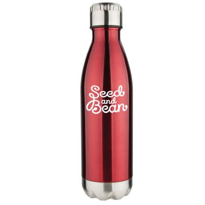 Custom 17 oz Stainless Steel Bottle - Red