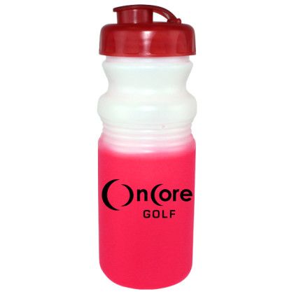 Custom Mood 20 oz. Cycle Bottle with Flip Top Cap - Frosted to Red
