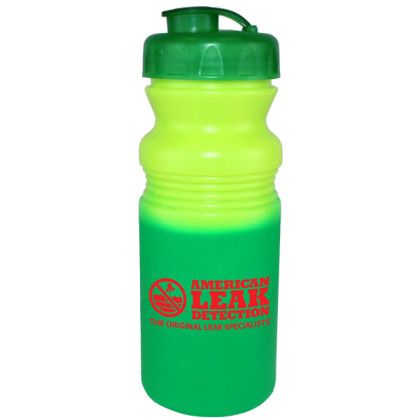 Custom Mood 20 oz. Cycle Bottle with Flip Top Cap - Yellow to Green